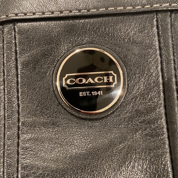 COACH LEATHER BLACK BAG - Picture 7 of 9